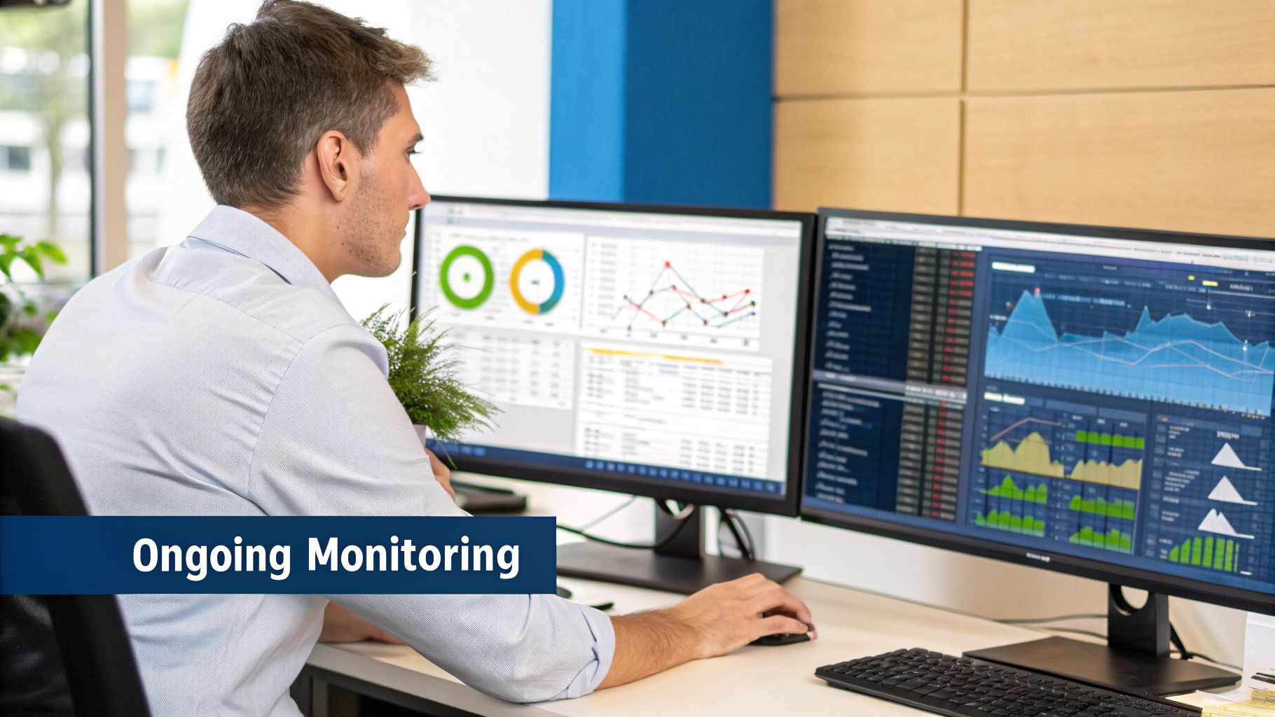 A dashboard from Visbanking's BIAS solution showing various financial charts and metrics in a unified view.