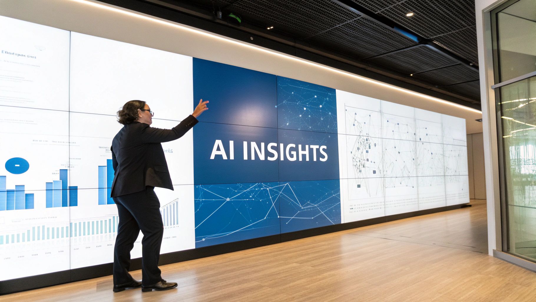 AI-powered dashboards showing banking regulatory data and trends.