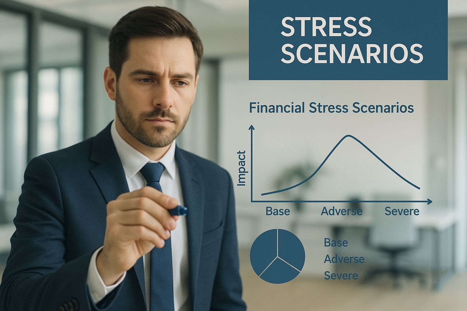 Infographic about stress testing for banks