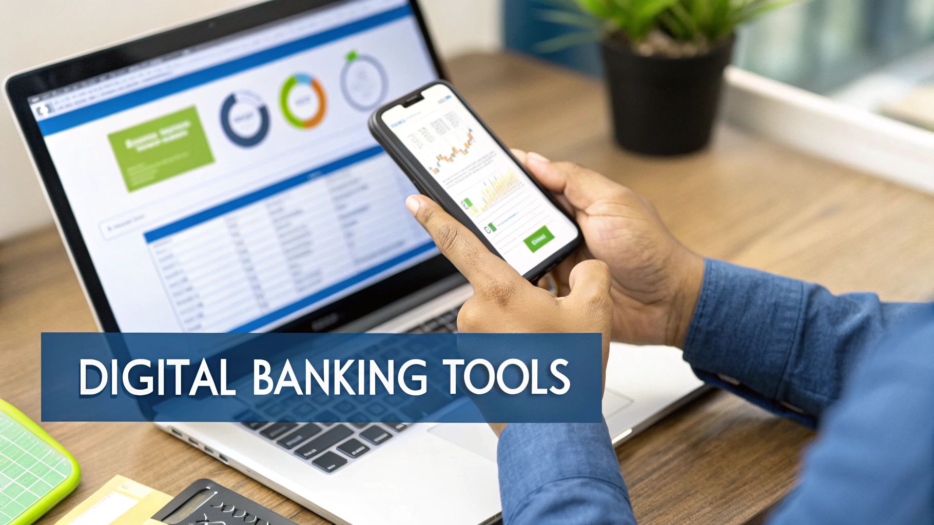 A friendly banker at Cattaraugus County Bank is seen assisting a local small business owner at a service desk, both smiling.