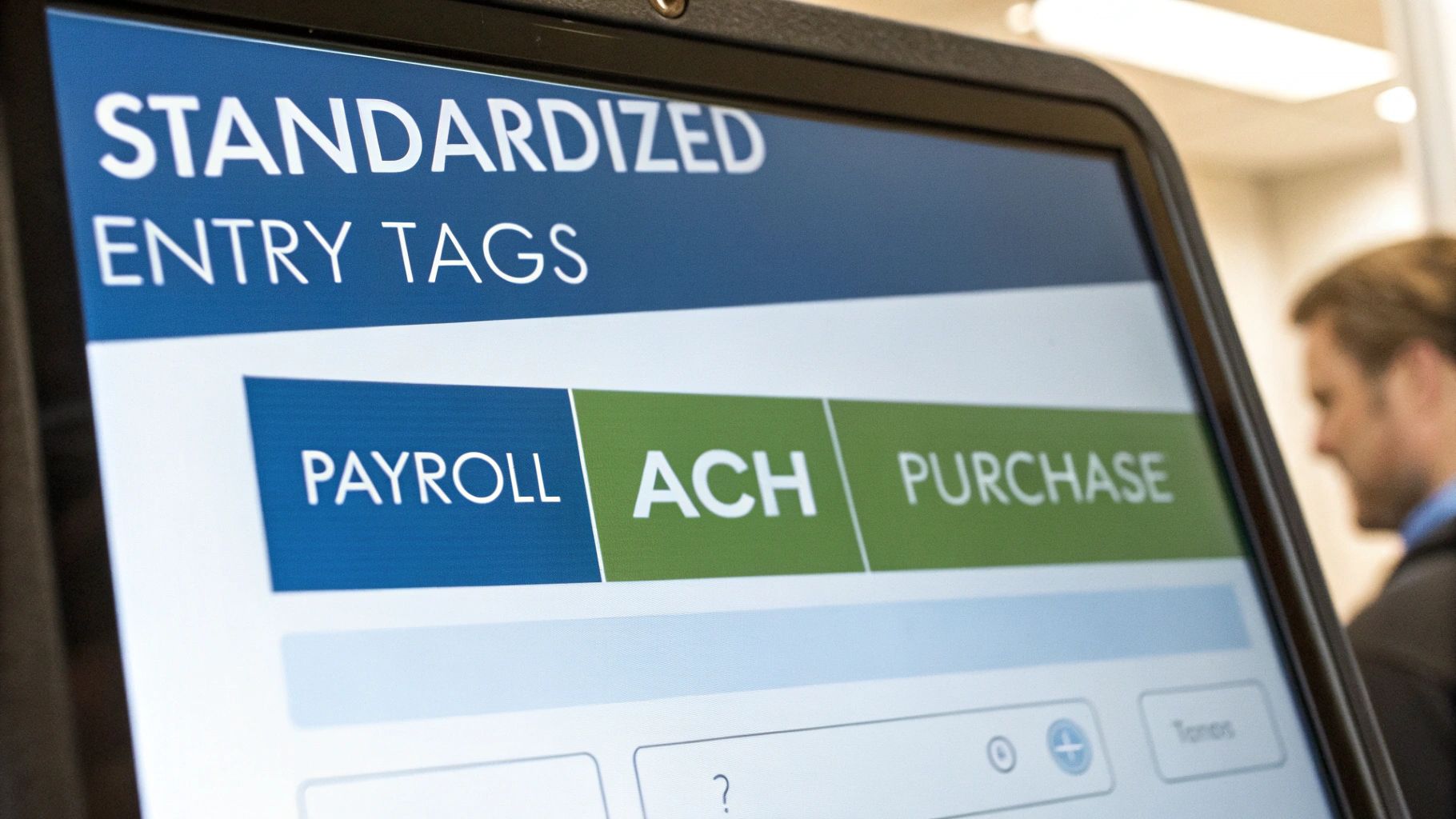 A graph showing a steep upward trend line labeled 'ACH Volume & Fraud Risk,' with a modern server icon at the top, signifying the need for modernization to manage growth and risk.