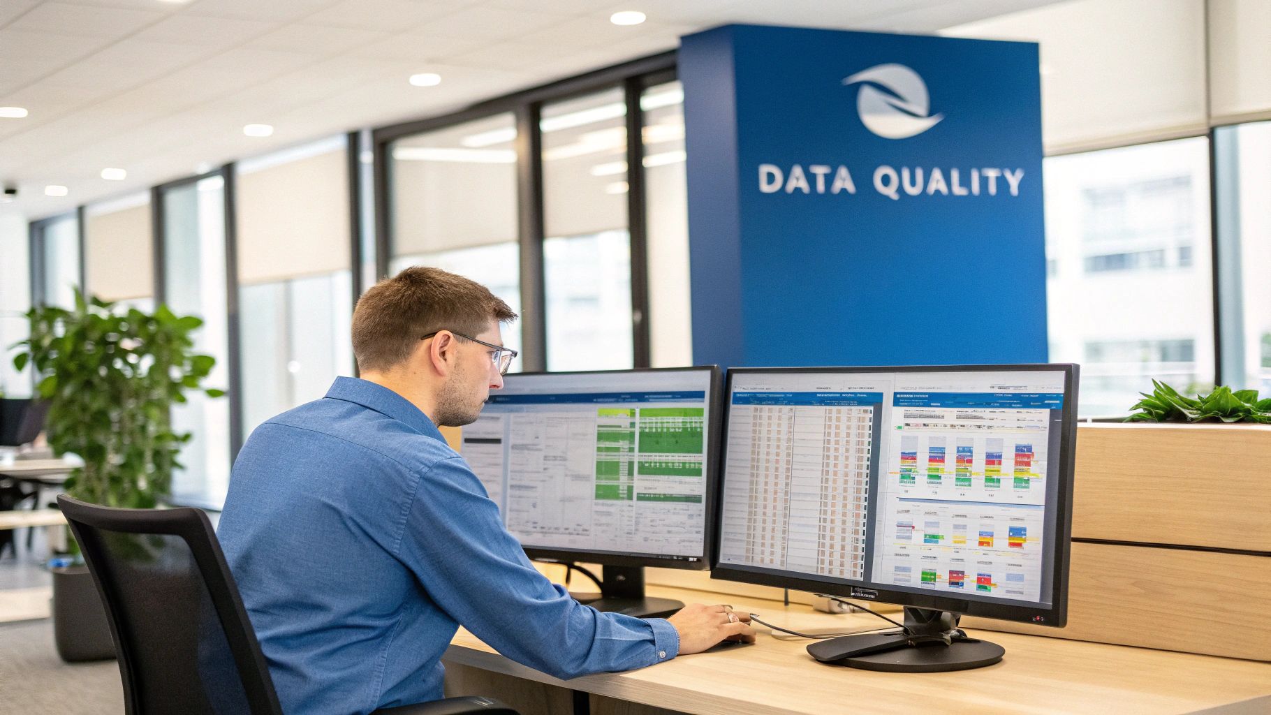 Modern bank building with strong architectural lines, symbolizing a robust framework.