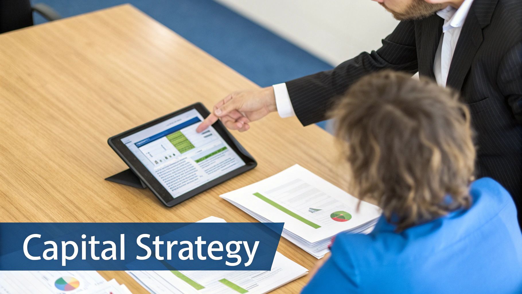 A graph showing de novo capital and performance projections