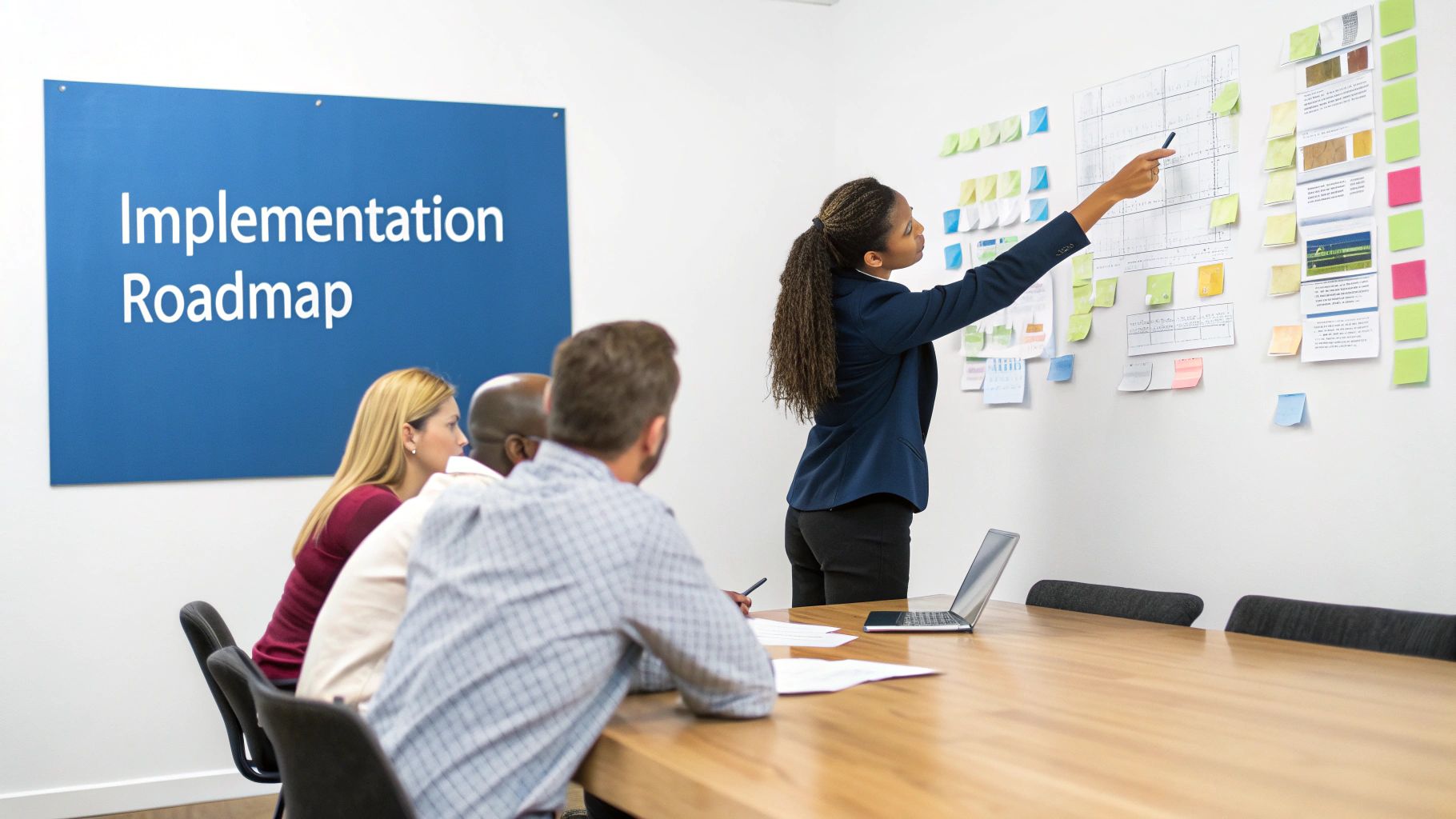 A futuristic interface showing interconnected data points and predictive analytics charts.