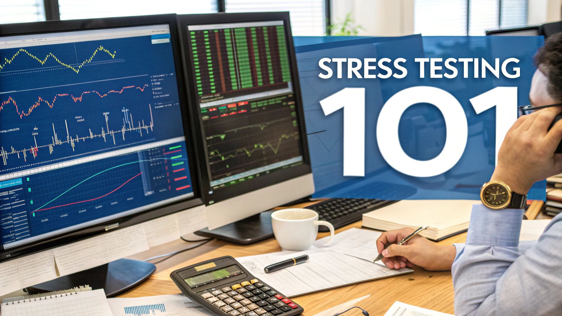 An abstract image representing financial data analysis and risk modeling.