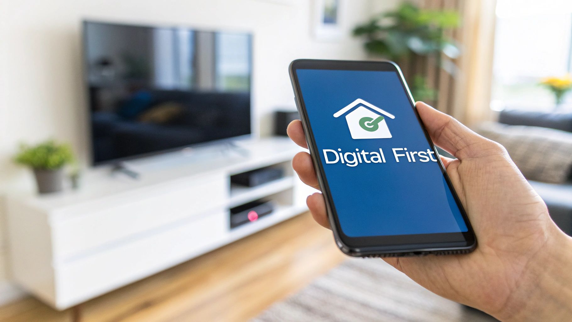 A bank executive analyzes customer engagement data on a digital dashboard.