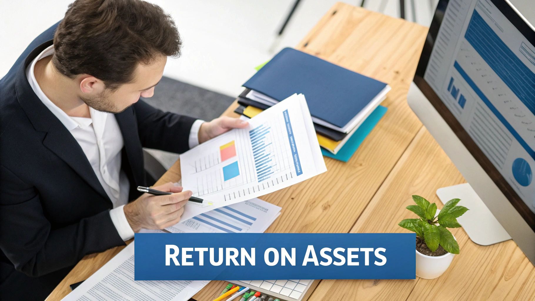 Skyscrapers with financial chart overlays