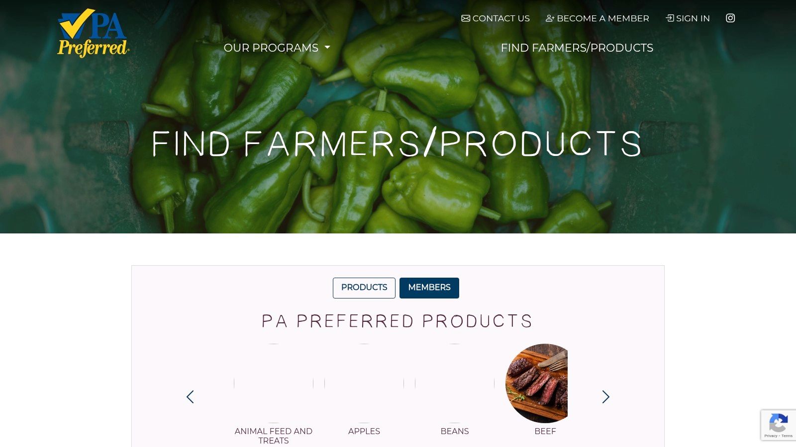 PA Preferred – Member and product finder (agricultural processors/manufacturers)