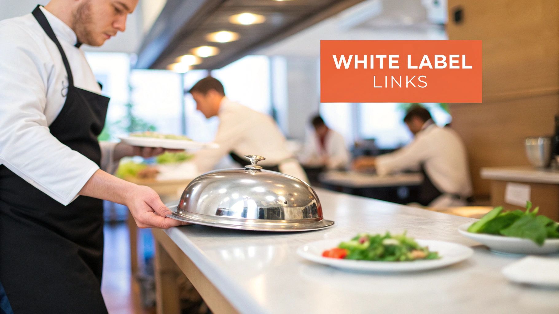 An SEO agency professional strategizing with a chart showing upward growth