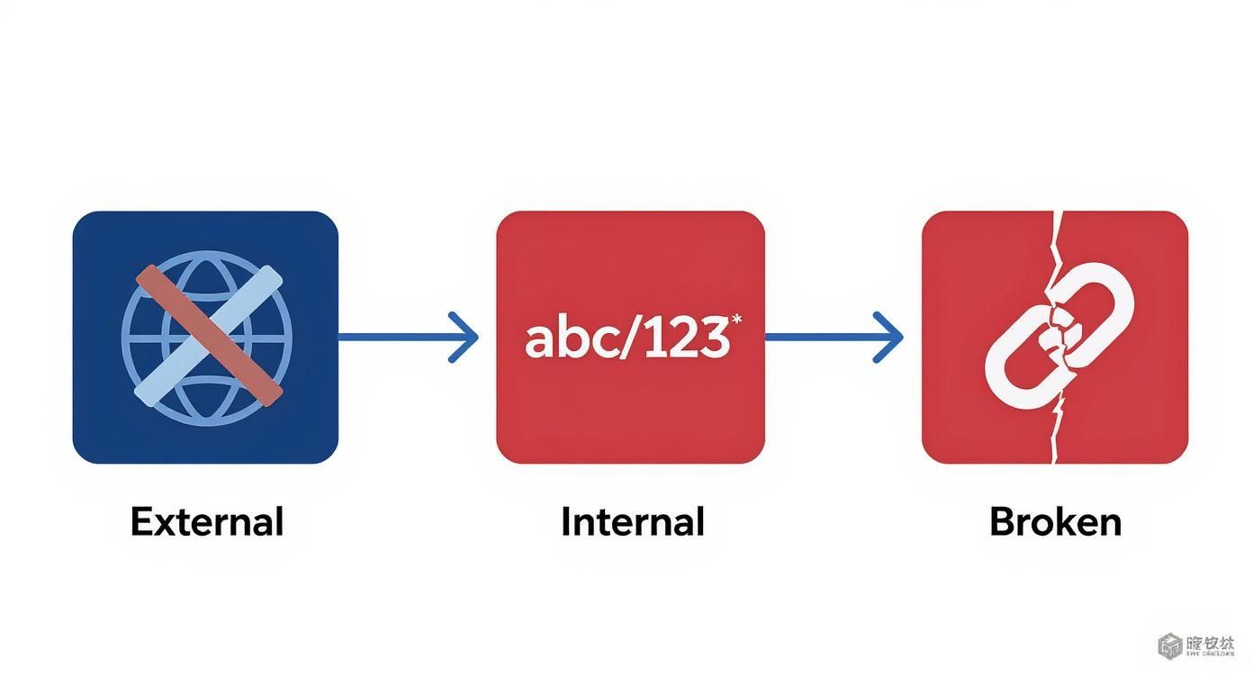 Infographic about what are broken links