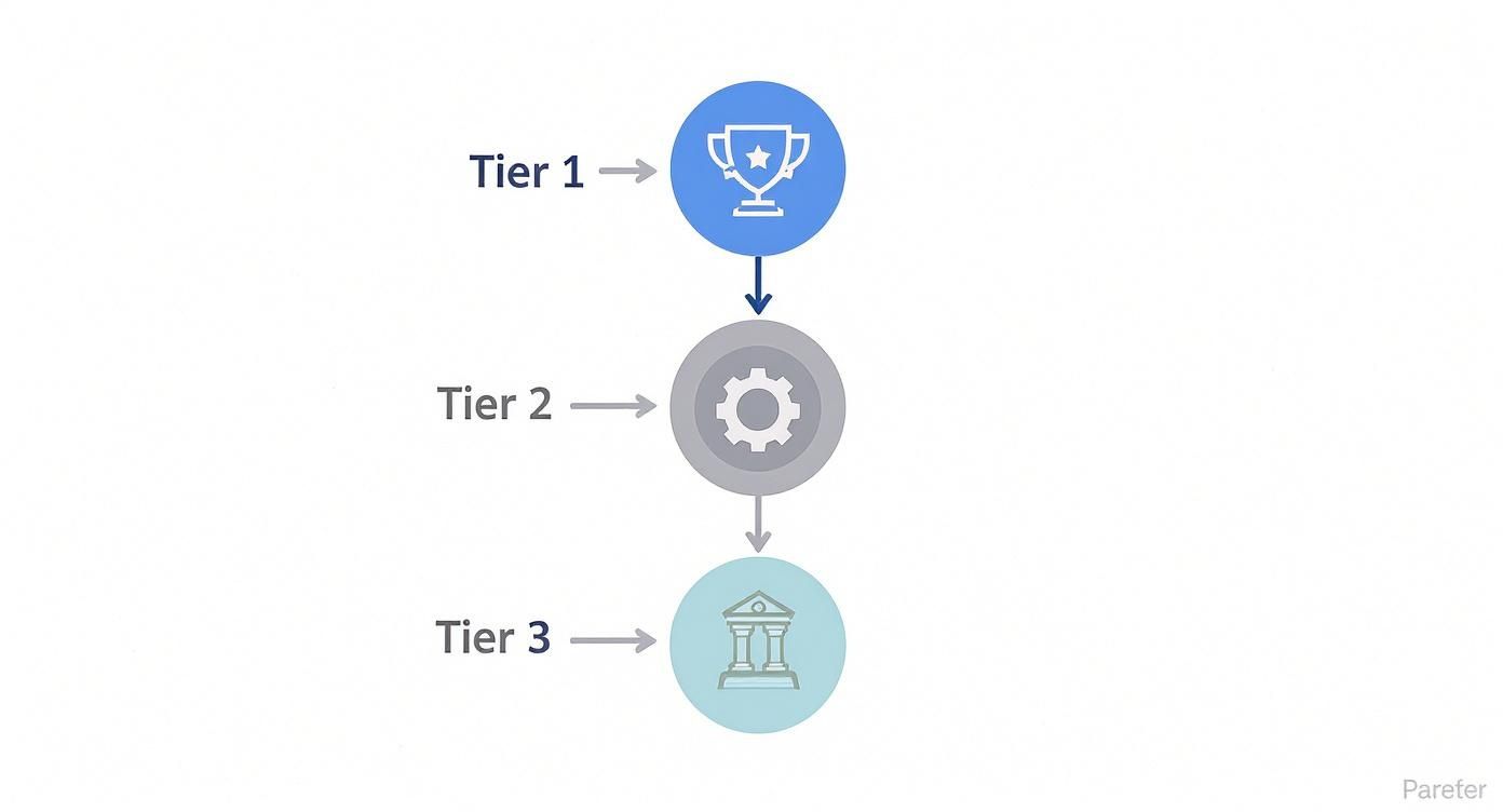 Infographic about tiered link building