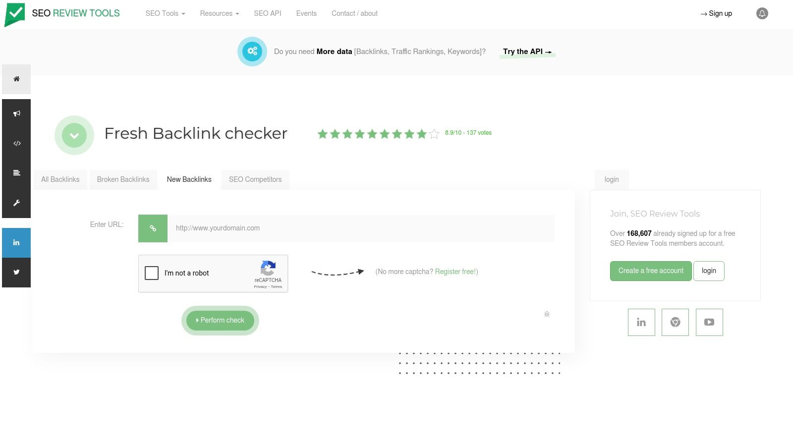 SEO Review Tools (Fresh Backlink Checker)