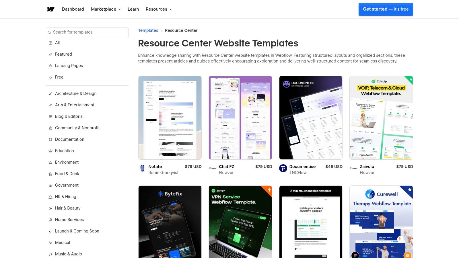 Webflow Templates