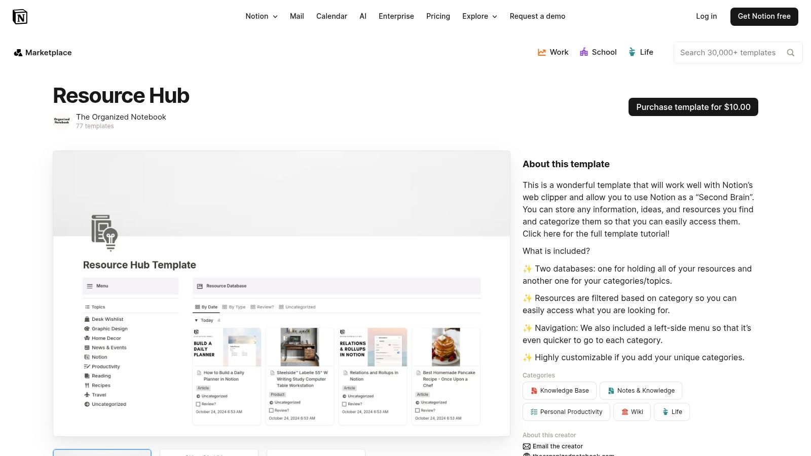 Notion Template Marketplaces