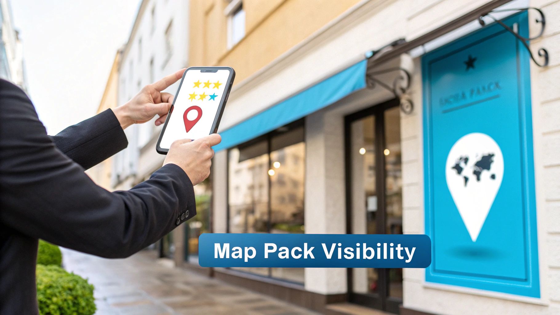 Google Maps local pack for a dental practice