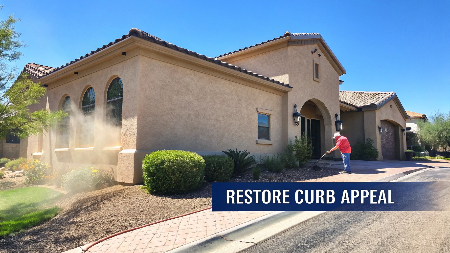 A beautiful, clean residential home exterior with a pristine lawn and clear windows, showcasing the results of professional cleaning.