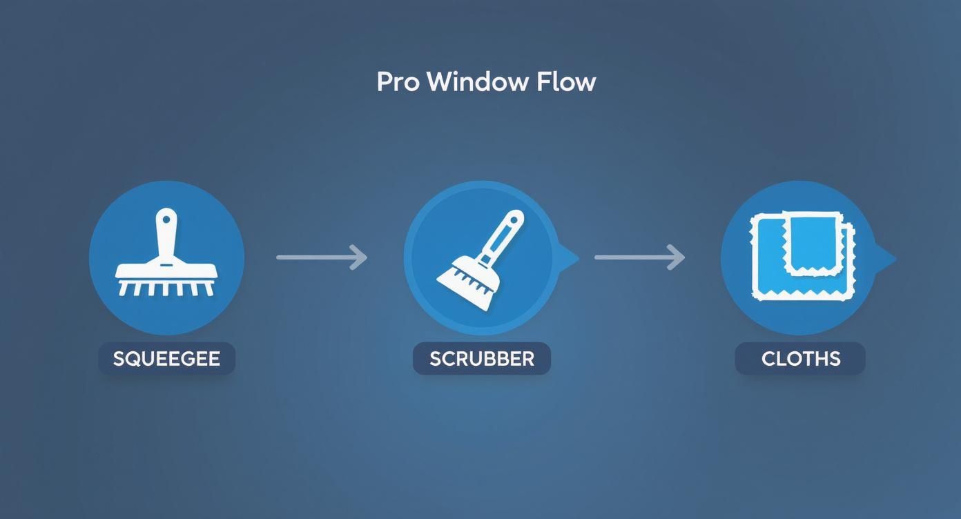 Infographic about best way to clean windows