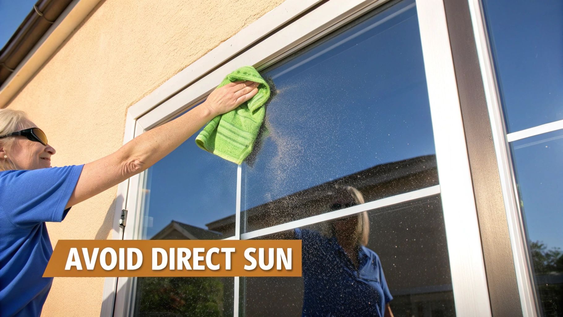 A bright, sunny day in Arizona with clear blue skies over a residential neighborhood.