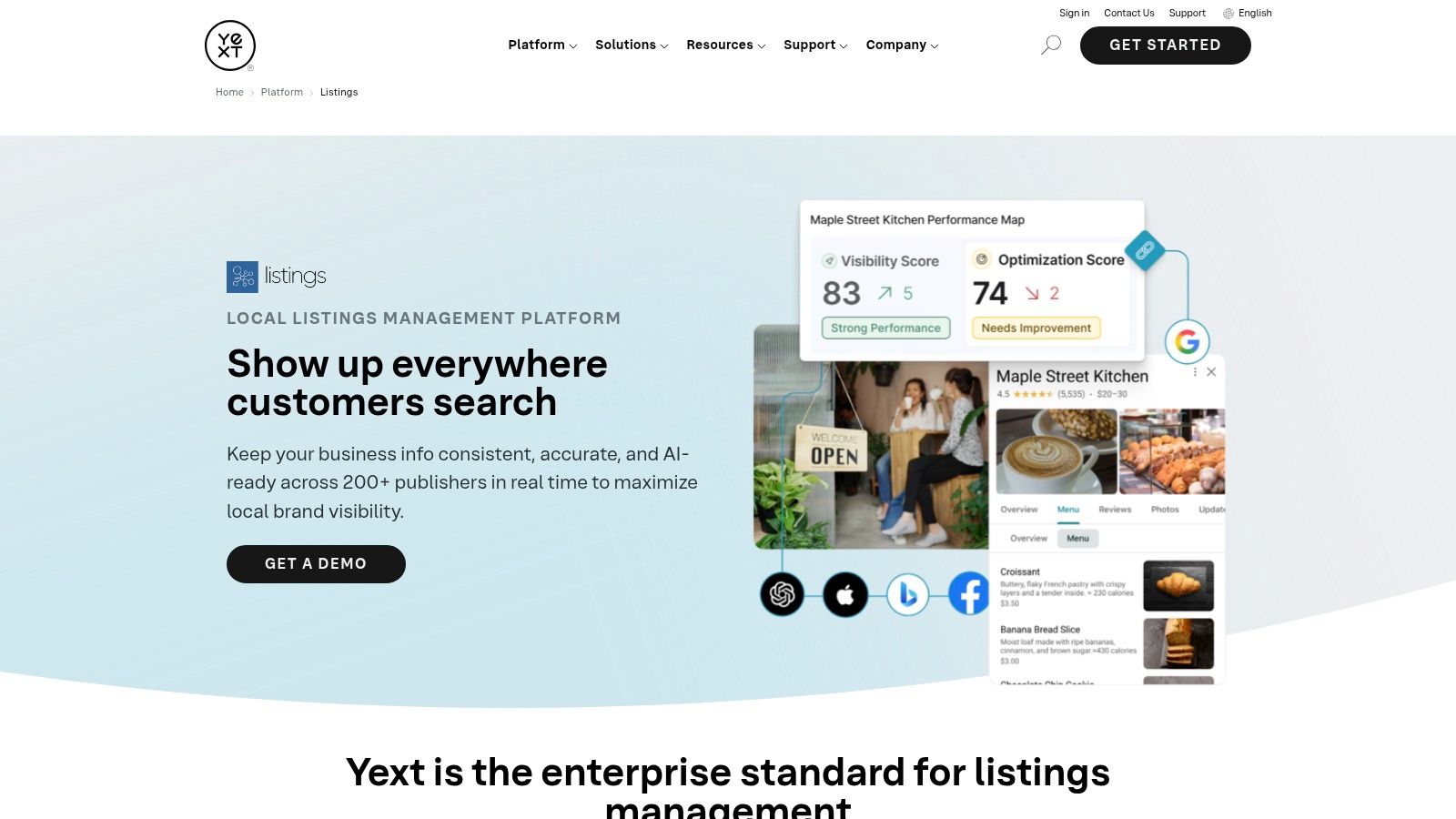 Yext (Listings + Analytics)