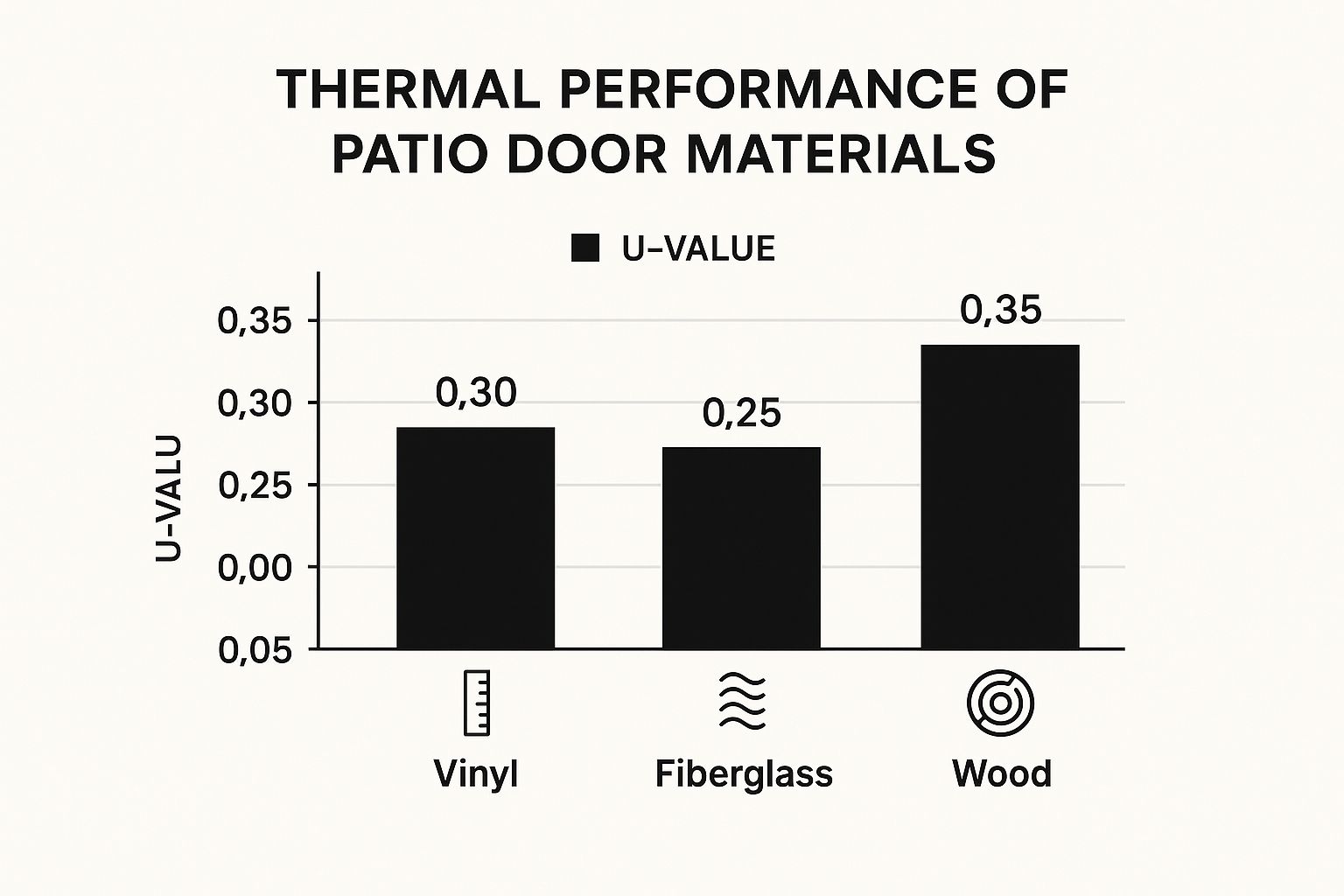 Infographic about energy efficient patio doors