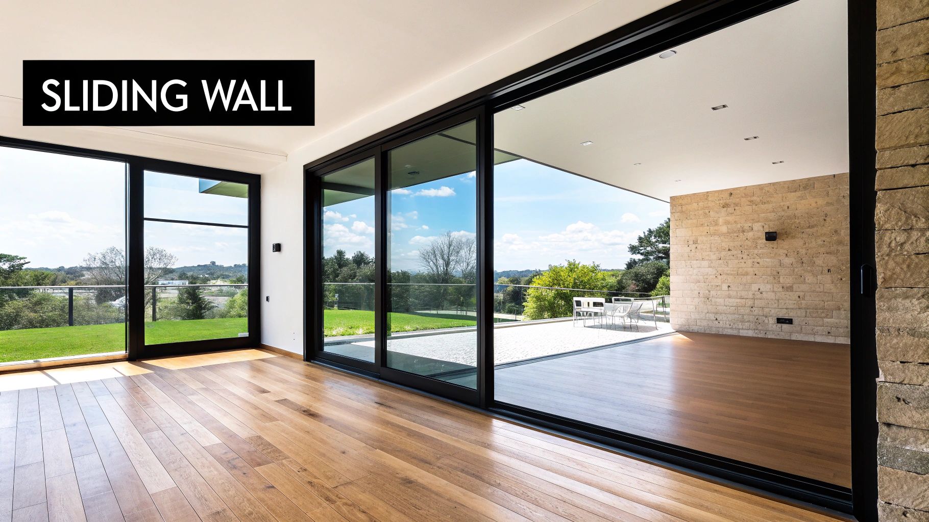 12-Foot (144-inch) Multi-Panel Sliding Wall System