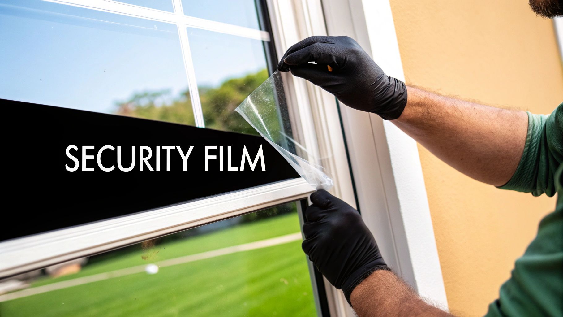 Window Security Film Installation