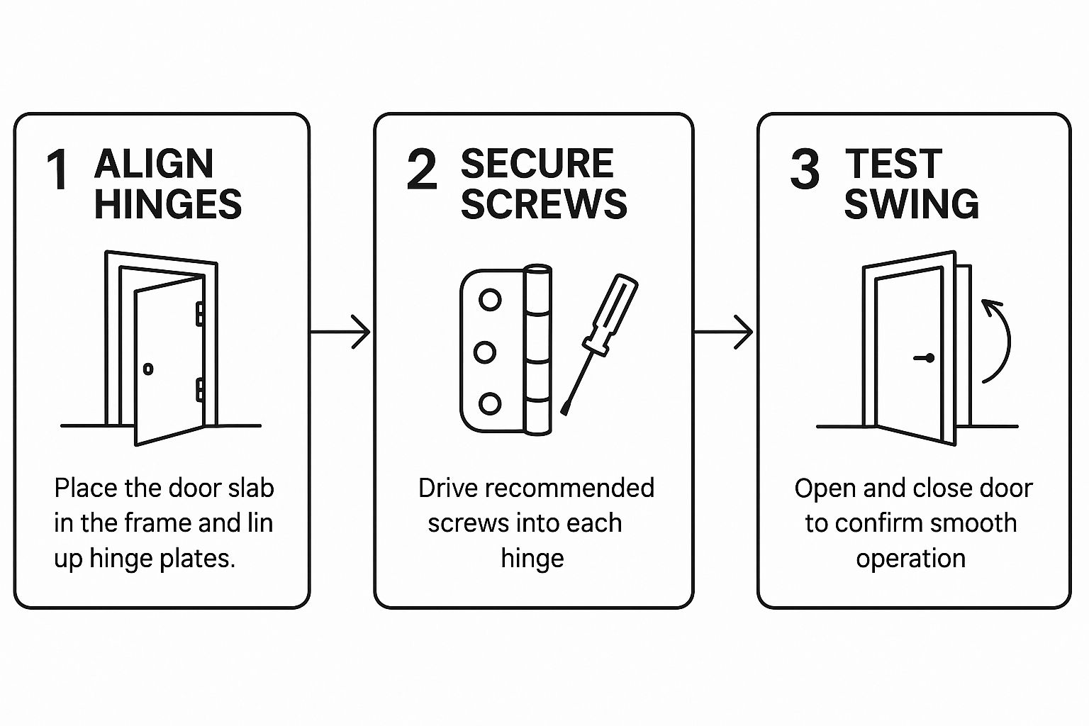 Infographic about how to install exterior door