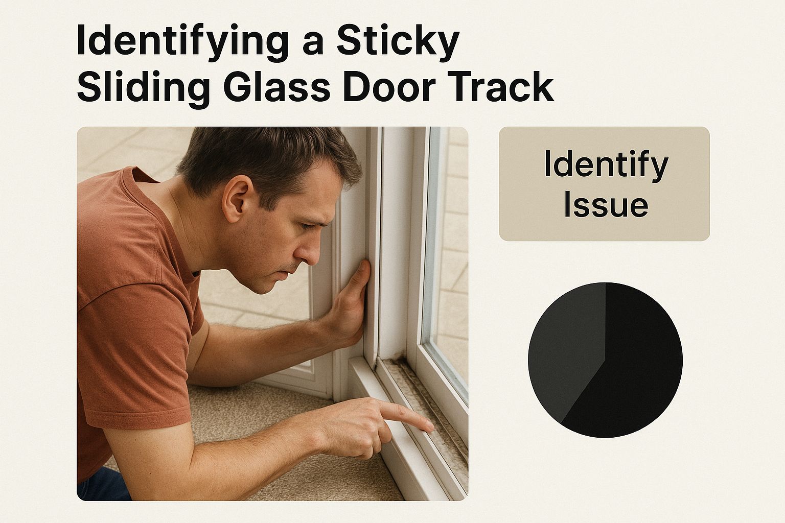 Infographic about sliding glass door sticking
