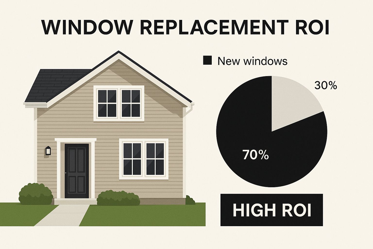 Infographic about do new windows add value to your home