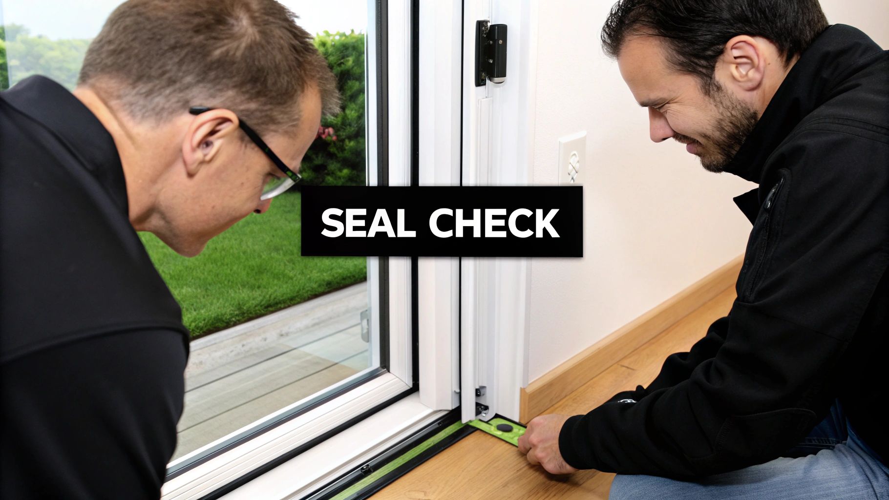 Clean sliding glass door tracks