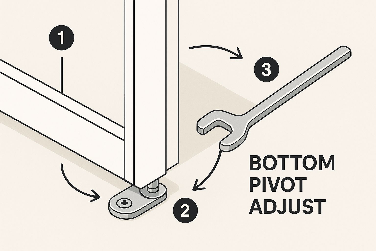 Top Track and Roller Adjustments