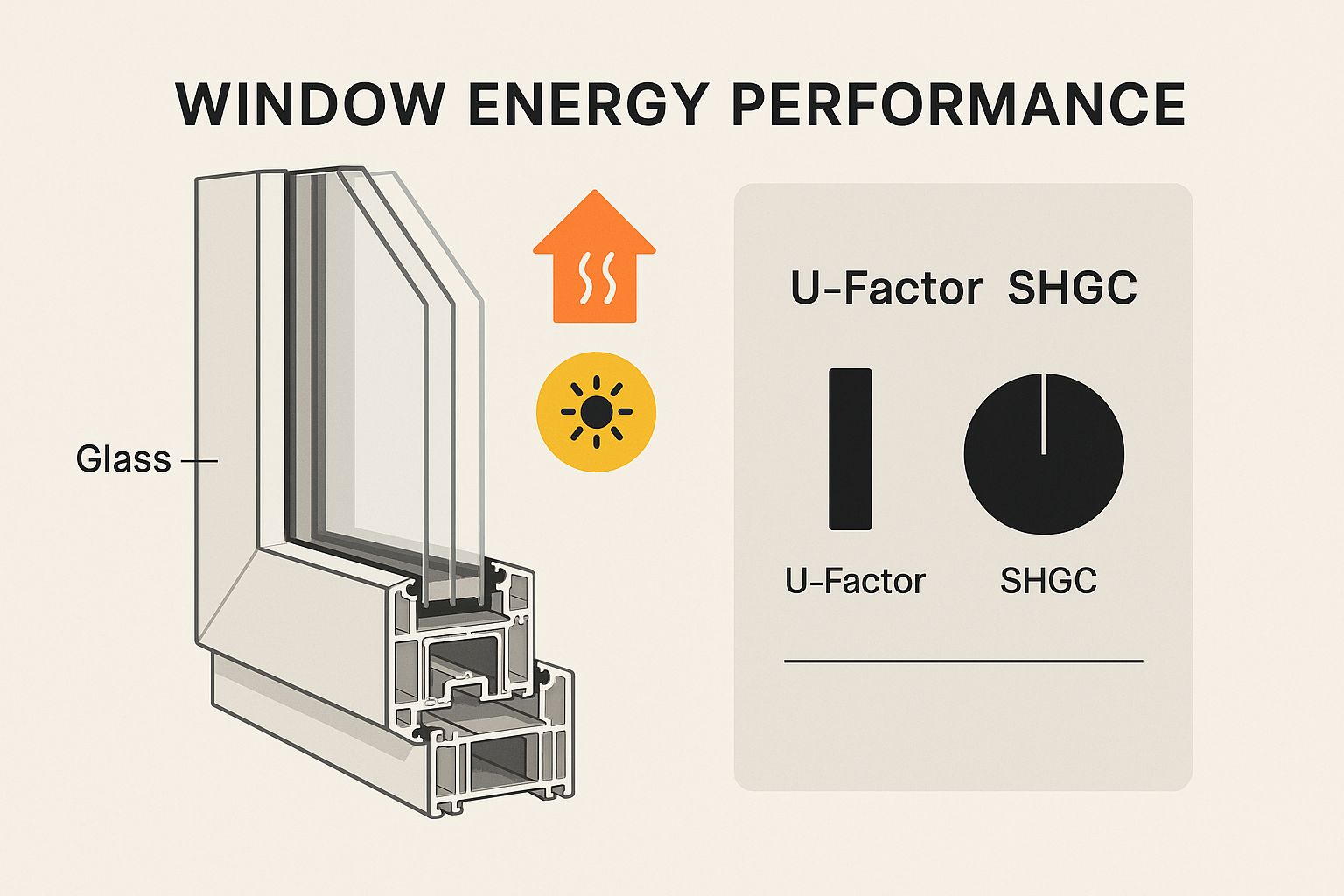 Infographic about window energy efficiency ratings
