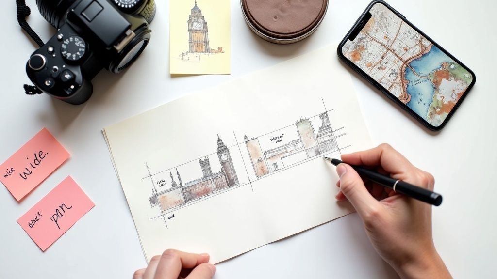 A person holding a camera, focused on capturing a detailed shot of a subject.