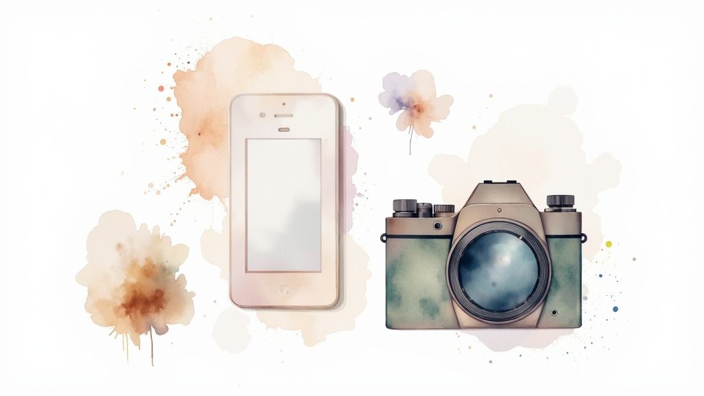 A visual representation of different file types like JPEG, PNG, and MP4 being organized before editing.