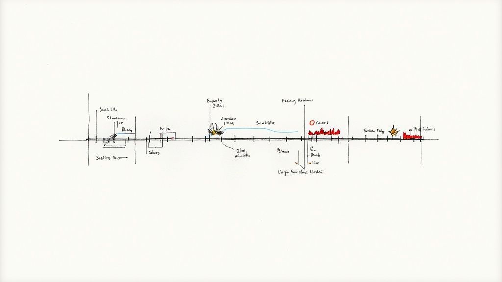 A digital art tablet showing an animation timeline with keyframes and editing tools.