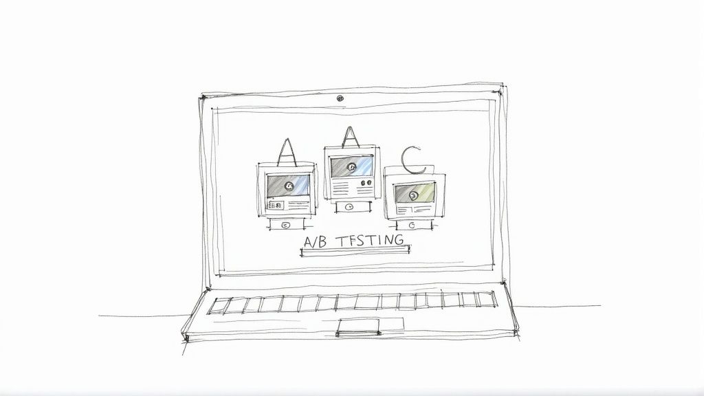 A marketer analyzing video ad performance on a computer screen