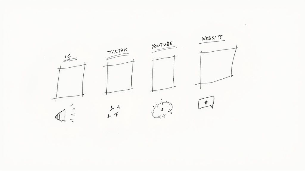 A person looking thoughtfully at a computer screen displaying an AI video interface, with question marks floating around them.