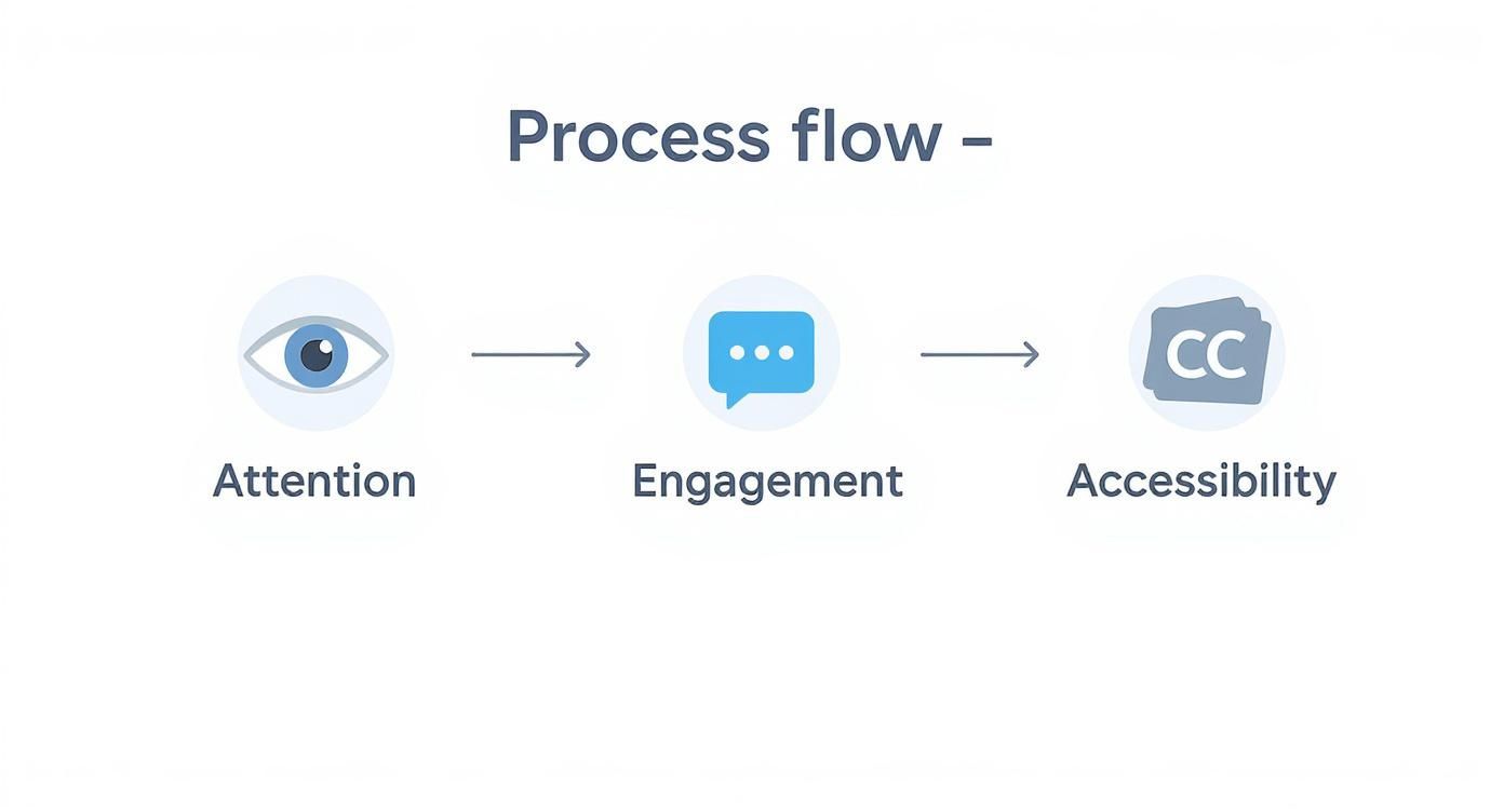 Infographic about text for videos