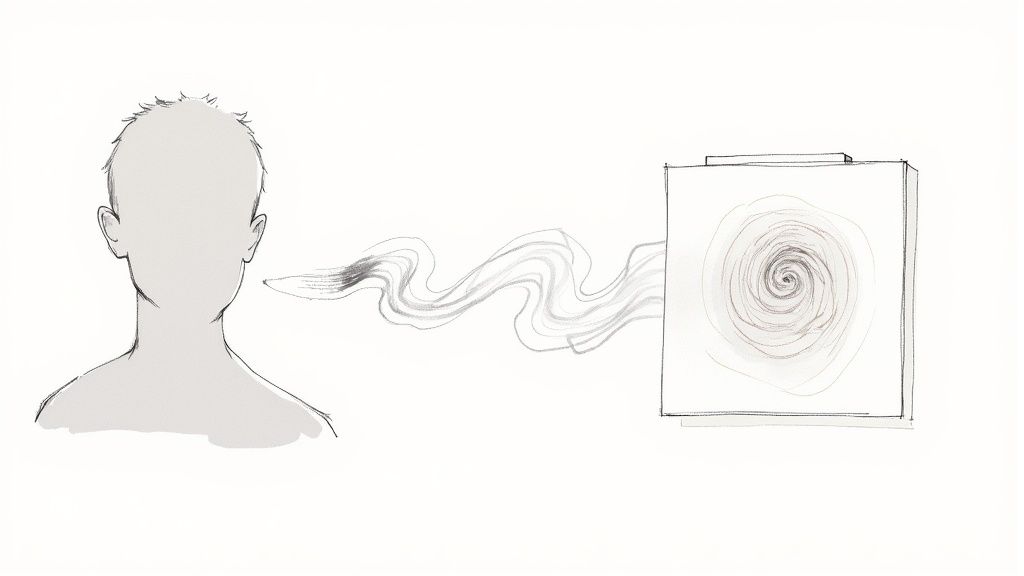 A vibrant, abstract painting created using AI style transfer, blending a portrait with colorful, swirling patterns.