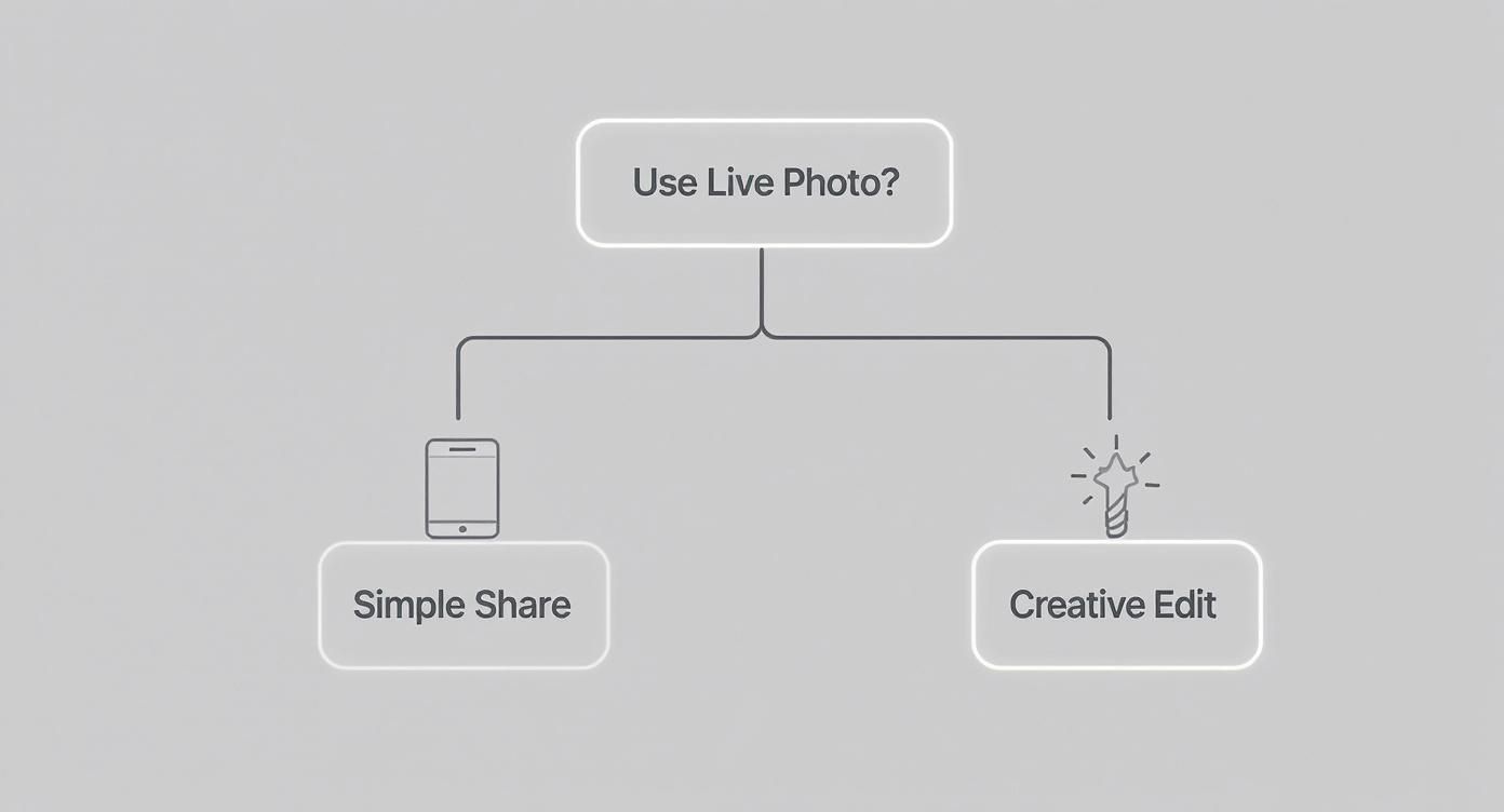 Infographic about turn live photo into video