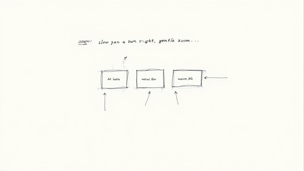 Цифровой художник на планшете настраивает ползунки и параметры на экране с видео, сгенерированным из изображения; визуализированы FPS и интенсивность движения.