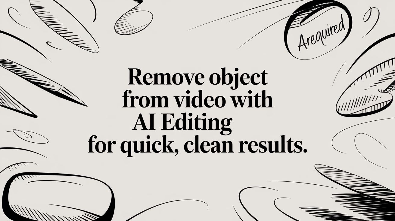 Remove Object from Video with AI Editing for Quick, Clean Results