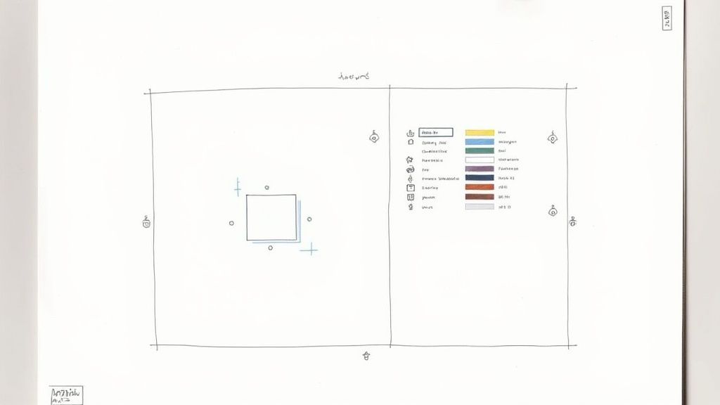 An illustration being prepared on a computer screen with layers visible