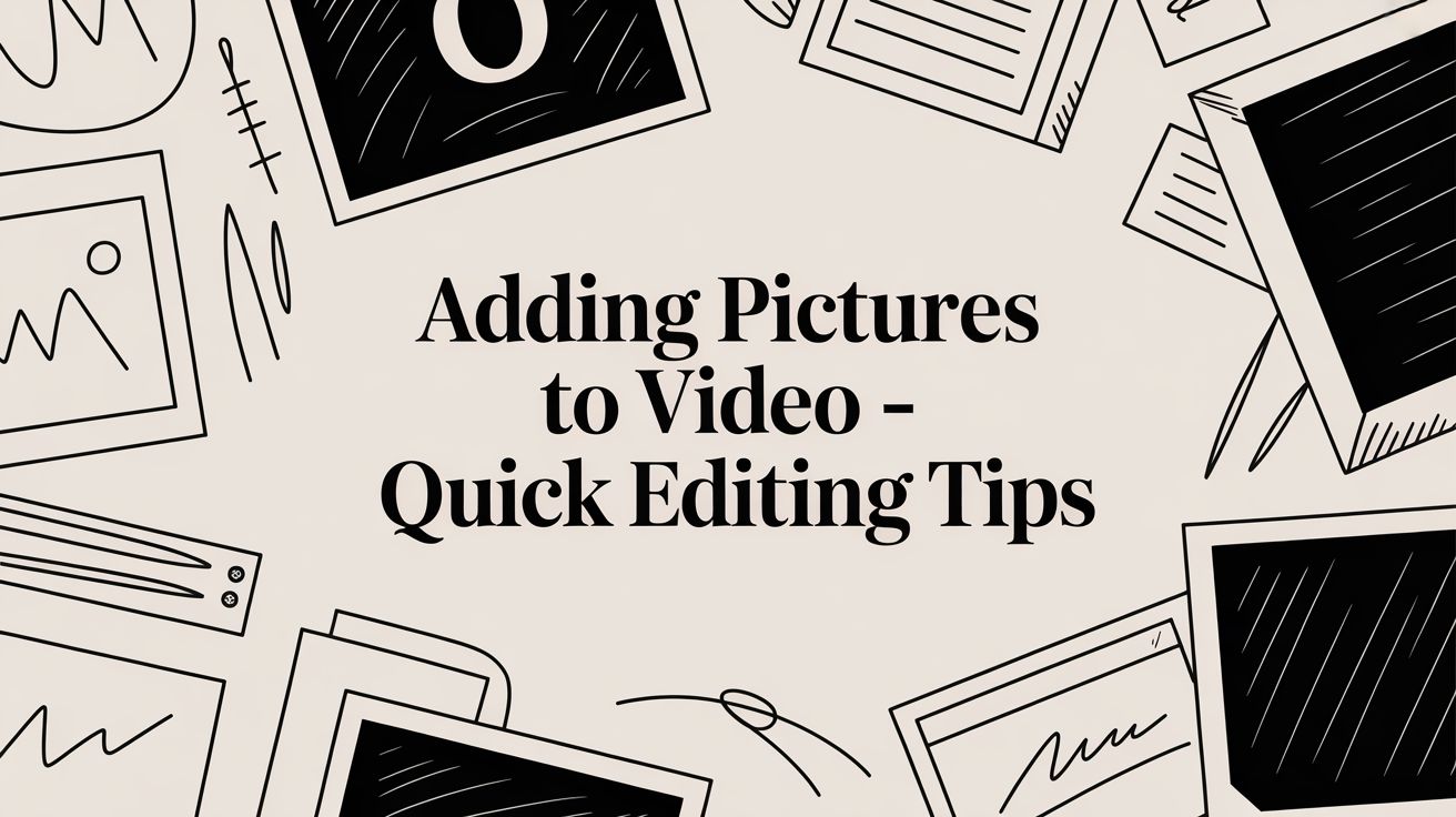 adding pictures to video - Quick editing tips