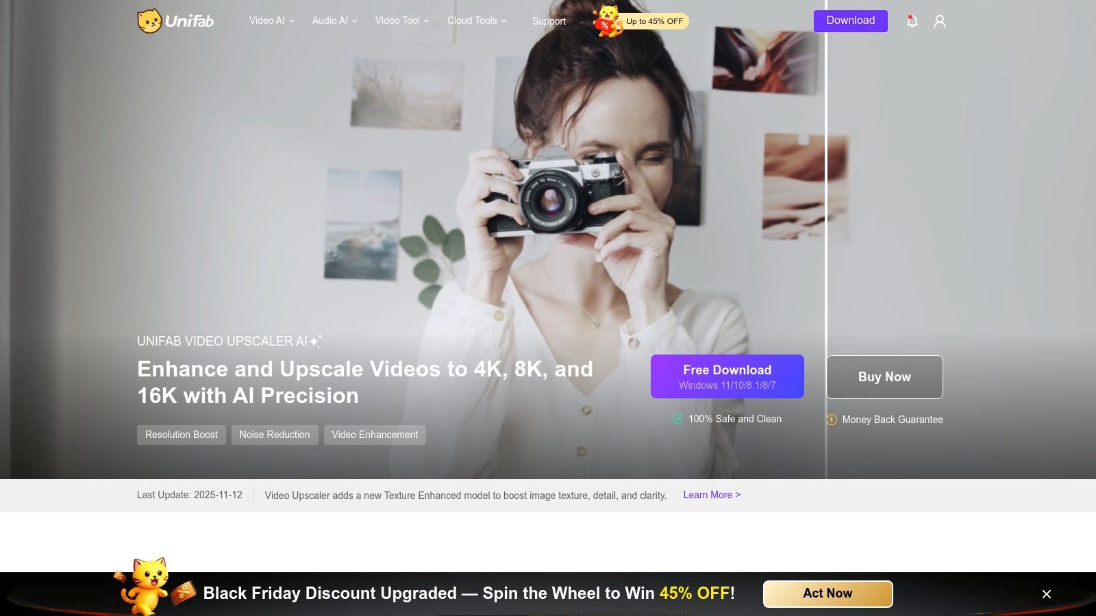 UniFab Video Upscaler AI (formerly DVDFab Enlarger AI)