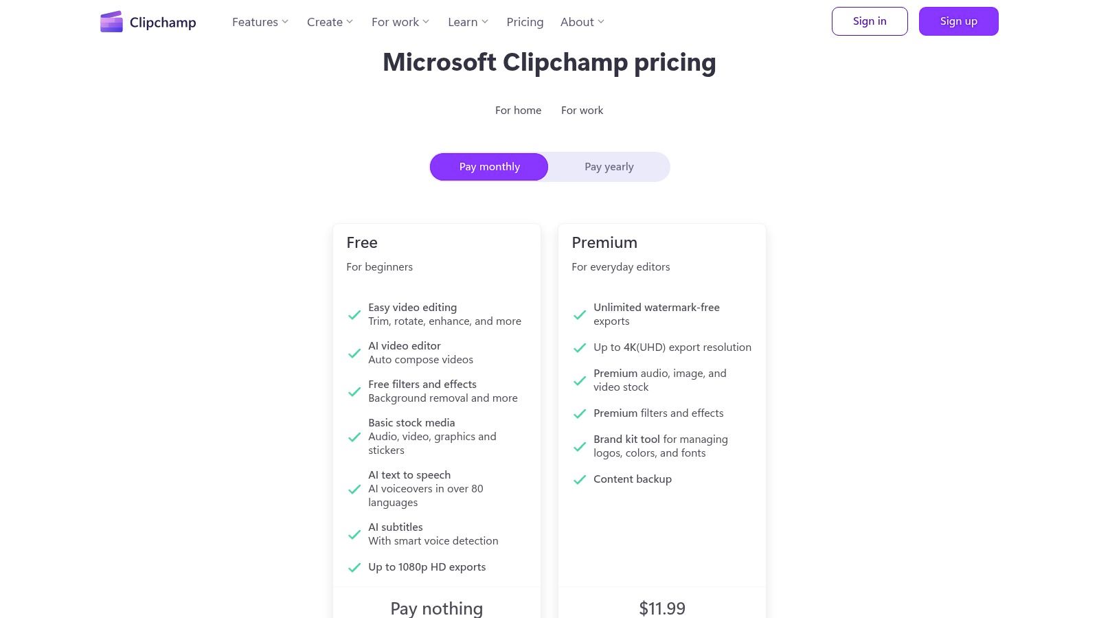 Microsoft Clipchamp