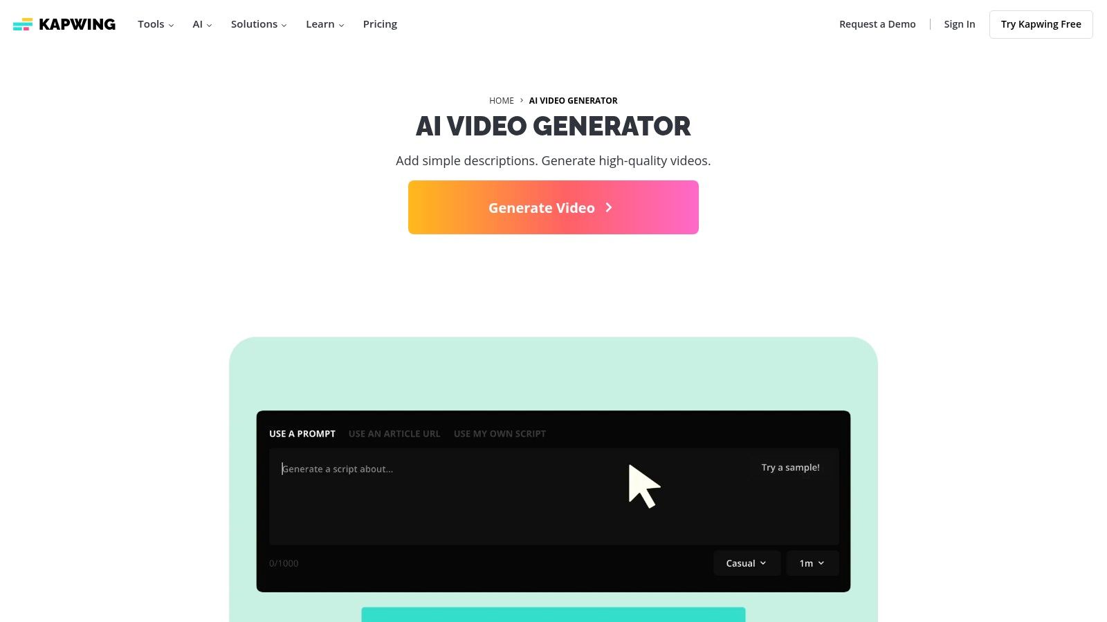 Kapwing — AI Video Generator