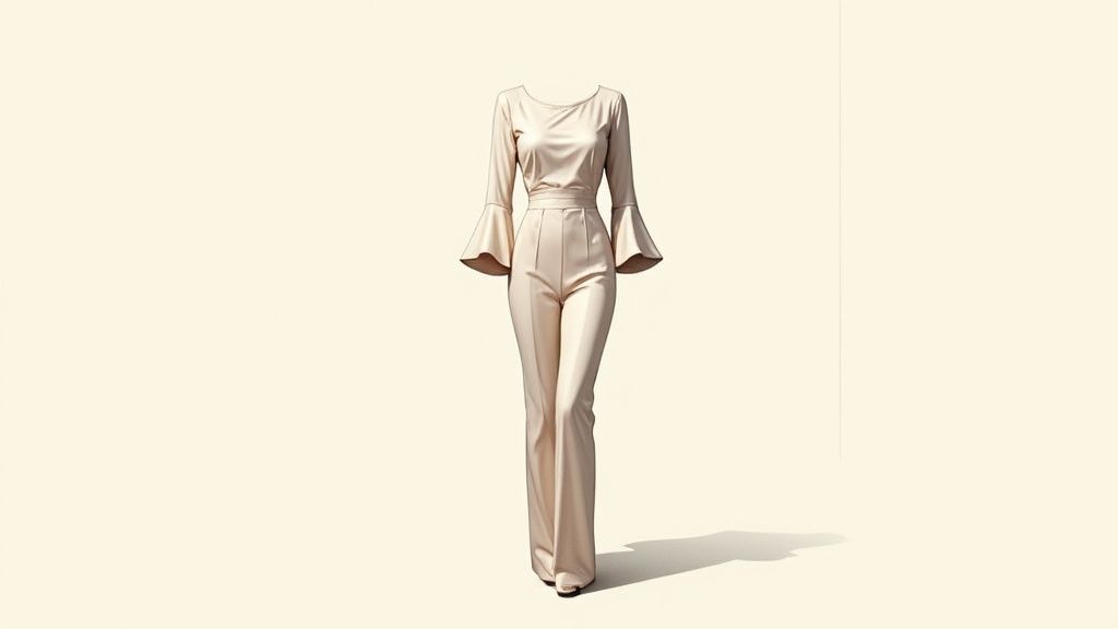 Elegant Evening Jumpsuit with Statement Sleeves