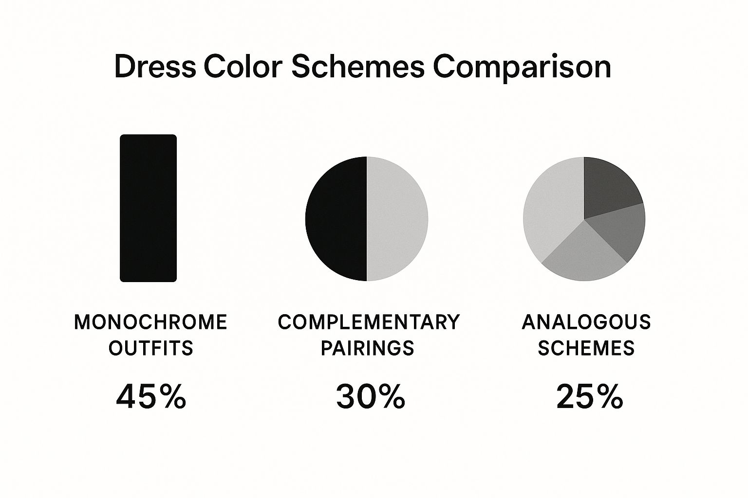 Infographic about how to style a dress