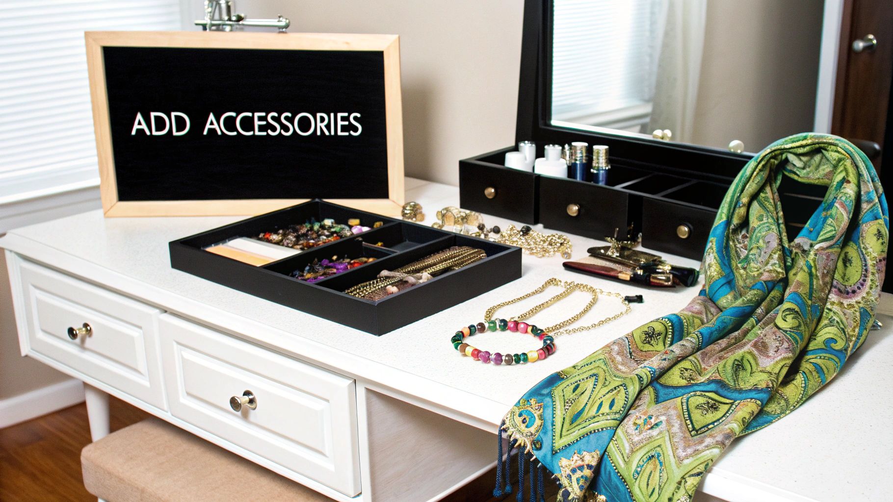 A collection of elegant jewelry including necklaces and bracelets arranged on a surface.